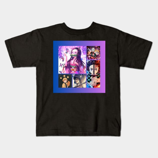 demon slayer Kids T-Shirt by M&M creation